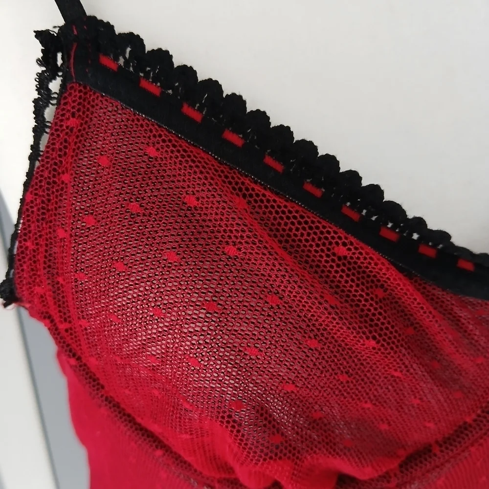 Rene Rofe Bustier Red/Black M.     FL - Picture 7 of 8